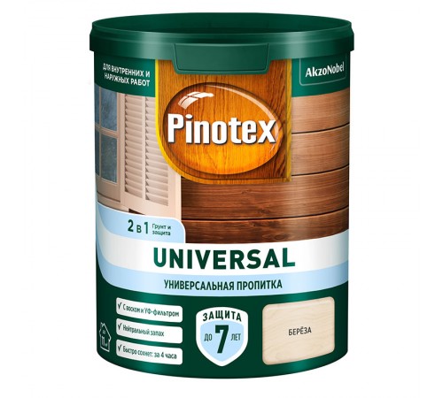 PINOTEX UNIVERSAL / ПИНОТЕКС УНИВЕРСАЛ пропитка 2 в 1, береза 0,9л