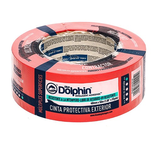 BLUE DOLPHIN / БЛУ ДОЛФИН лента малярная 02-1-01-EN BDN (R) для наружных работ (48мм х 50м) BLUE DOLPHIN / БЛУ ДОЛФИН лента малярная 02-1-01-EN BDN (R) для наружных работ (48мм х 50м)