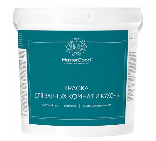Master Good Краска для кухонь и ванных комнат акриловая (7кг) Master Good Краска для кухонь и ванных комнат акриловая (7кг)