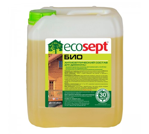 ECOSEPT БИО антисептик для древесины с защитой от биопоражений (5кг) ECOSEPT БИО антисептик для древесины с защитой от биопоражений (5кг)