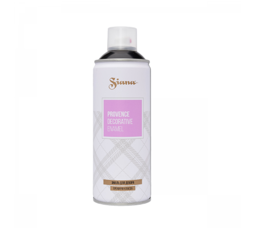 SIANA PROVENCE / СИАНА ПРОВАНС эмаль для декора акриловая аэрозольная сатиновая французский чернозем 520мл SIANA PROVENCE / СИАНА ПРОВАНС эмаль для декора акриловая аэрозольная сатиновая французский чернозем 520мл