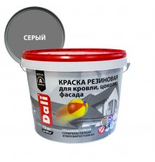 DALI / ДАЛИ краска резиновая трещиностойкая акриловая для кровли цоколя фасада серый 12 кг