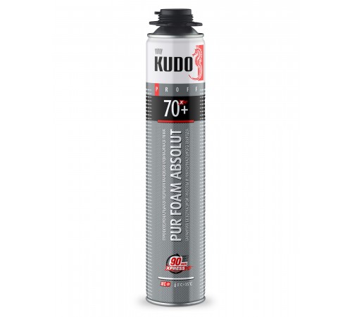 KUDO PROFF ABSOLUT XPRESS 70+ / КУДО ПРОФФ АБСОЛЮТ ЭКСПРЕСС 70+ пена полиуретановая монтажная профессиональная (1000мл) KUDO PROFF ABSOLUT XPRESS 70+ / КУДО ПРОФФ АБСОЛЮТ ЭКСПРЕСС 70+ пена полиуретановая монтажная профессиональная (1000мл)