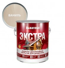 АКВАТЕКС-ЭКСТРА защит.-декор. покрытие для дерева, алкидное, полуглянц, ваниль (2,7л) new