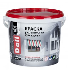 DALI / ДАЛИ краска укрывистая фасадная акриловая износостойкая паропроницаемая белый 5 л