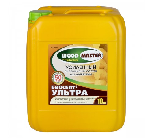 WOODMASTER / ВУДМАСТЕР БИОСЕПТ-УЛЬТРА состав для древесины, трудновымываемый, фисташковый (10кг)