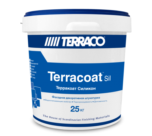 TERRACO TERRACOAT XL SILICONE штукатурка декоративная, зерно 2 мм, короед, цвет 198-6 (25кг)* TERRACO TERRACOAT XL SILICONE штукатурка декоративная, зерно 2 мм, короед, цвет 198-6 (25кг)*
