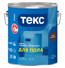 ТЕКС ПРОФИ ДЛЯ БЕТОННЫХ ПОЛОВ эмаль на алкидно-уретановой основе, красно-коричневый (2,7л)