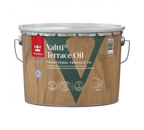 TIKKURILA EURO VALTTI TERRACE OIL масло для террас, бесцветное (9л)