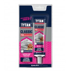 TYTAN PROFESSIONAL CLASSIC FIX / ТИТАН ПРОФЕШИОНАЛ КЛАССИК ФИКС клей монтажный каучуковый, блистер, прозрачный (100мл)