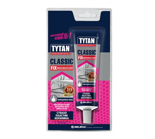TYTAN PROFESSIONAL CLASSIC FIX / ТИТАН ПРОФЕШИОНАЛ КЛАССИК ФИКС клей монтажный каучуковый, блистер, прозрачный (100мл) TYTAN PROFESSIONAL CLASSIC FIX / ТИТАН ПРОФЕШИОНАЛ КЛАССИК ФИКС клей монтажный каучуковый, блистер, прозрачный (100мл)