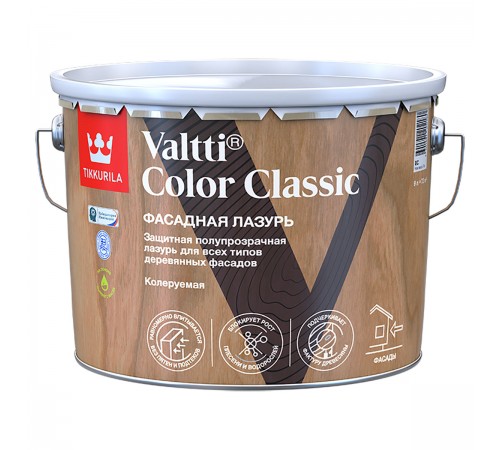 Tikkurila Valtti Color Classic лазурь фасадная колеруемая на маслянной основе