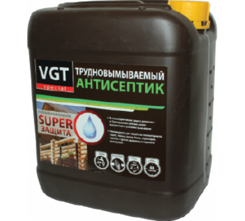 VGT антисептик трудновымываемый для наружных и внутренних работ, зеленый (10кг)