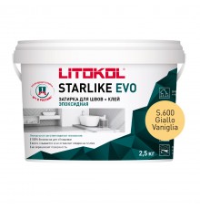 LITOKOL STARLIKE EVO / ЛИТОКОЛ СТАРЛАЙК ЭВО затирка двухкомпонентная на эпоксидной основе, S.600 giallo vaniglia, 2,5кг