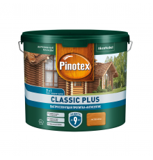 PINOTEX CLASSIC PLUS / ПИНОТЕКС КЛАССИК ПЛЮС пропитка-антисептик, быстросохнущая 3 в 1, лиственница 2,5л