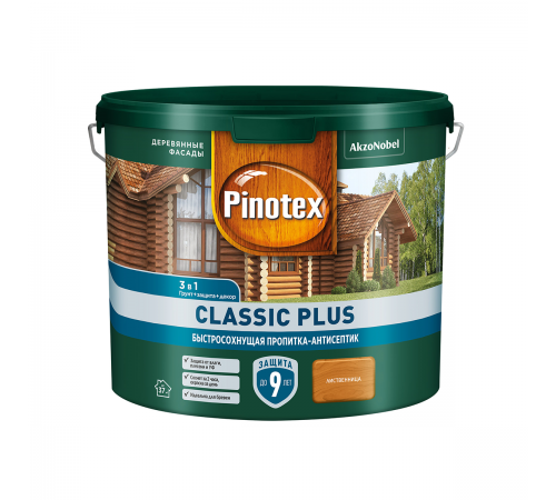 PINOTEX CLASSIC PLUS / ПИНОТЕКС КЛАССИК ПЛЮС пропитка-антисептик, быстросохнущая 3 в 1, лиственница 2,5л PINOTEX CLASSIC PLUS / ПИНОТЕКС КЛАССИК ПЛЮС пропитка-антисептик, быстросохнущая 3 в 1, лиственница 2,5л