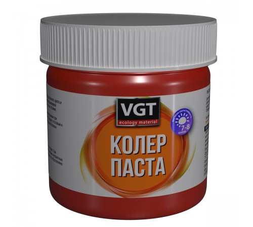 VGT паста колеровочная высококонцентрированная для водоразбавляемых ЛКМ, ярко-красный (0,1кг)