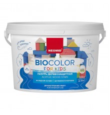 NEOMID BIO COLOR FOR KIDS / НЕОМИД БИО КОЛОР ФОР КИДС лазурь деревозащитная, бирюзовый (0,25л)