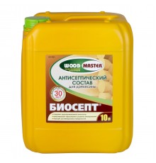 WOODMASTER / ВУДМАСТЕР БИОСЕПТ состав антисептический для древесины, бесцветный (10л)