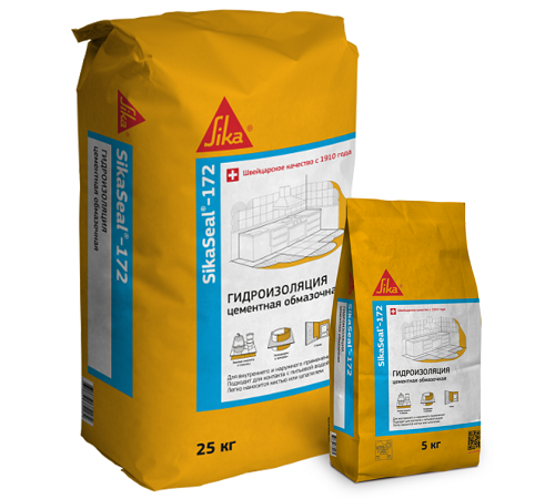 SIKA SIKASEAL 172 / СИКА СИКАСИЛ 172 гидроизоляция тонкослойная на цементной основе 5 кг