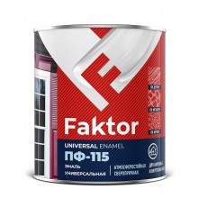 FAKTOR / ФАКТОР ПФ-115 эмаль алкидная атмосферостойкая, полуматовая, черный, 0,8кг
