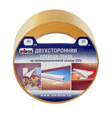 UNIBOB / УНИБОБ лента клейкая двусторонняя, полипропилен (50мм х 25м)
