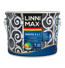 LINNIMAX / ЛИННИМАКС эмаль алкидно-уретановая по ржавчине 3 в 1 для наружных и внутренних работ база 1 (2,5л)