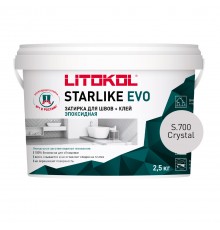 LITOKOL STARLIKE EVO / ЛИТОКОЛ СТАРЛАЙК ЭВО затирка двухкомпонентная на эпоксидной основе, S.700 crystal, 2,5кг