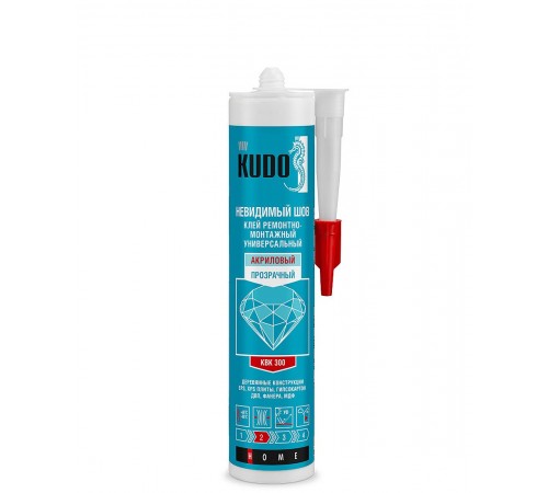 KUDO KBK-300 НЕВИДИМЫЙ шов, / КУДО KBK-300 НЕВИДИМЫЙ шов, клей ремонтно-монтажный акриловый, прозрачный (280мл) KUDO KBK-300 НЕВИДИМЫЙ шов, / КУДО KBK-300 НЕВИДИМЫЙ шов, клей ремонтно-монтажный акриловый, прозрачный (280мл)
