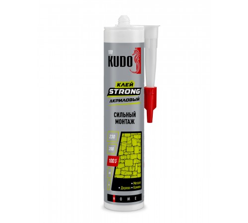 KUDO HOME STRONG / КУДО ХОУМ СТРОНГ клей акриловый для сильного монтажа, белый (280мл) KUDO HOME STRONG / КУДО ХОУМ СТРОНГ клей акриловый для сильного монтажа, белый (280мл)
