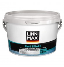 LINNIMAX PERL EFFECT / ЛИННИМАКС ПЕРЛ ЭФФЕКТ покрытие декоративное водно-дисперсионное с эффектом шелка для внутренних работ матовое, белый, 1,25л