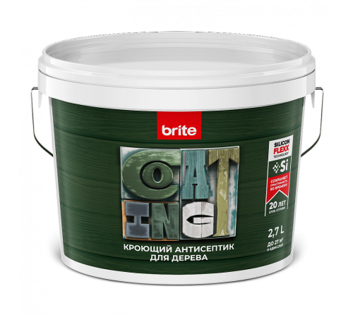 BRITE FLEXX / БРАЙТ ФЛЕКС антисептик для дерева кроющий, полуматовый, база С (2,7л) BRITE FLEXX / БРАЙТ ФЛЕКС антисептик для дерева кроющий, полуматовый, база С (2,7л)
