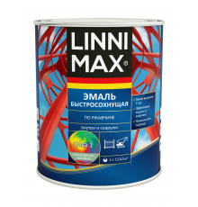 LINNIMAX / ЛИННИМАКС грунт-эмаль алкидная быстросохнущая по ржавчине для наружных и внутренних работ шелковисто-матовая, зеленый мох RAL 6005, 2,5л