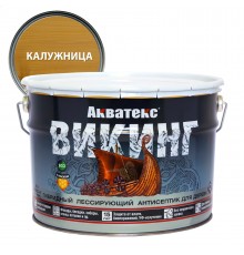 Акватекс Викинг антисептик для дерева гибридный, лессирующий, полуматовый, калужница (9л) new