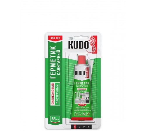 KUDO KST-120 / КУДО KST-120 герметик силиконовый санитарный в тюбике, прозрачный (85мл) KUDO KST-120 / КУДО KST-120 герметик силиконовый санитарный в тюбике, прозрачный (85мл)