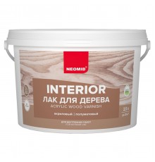NEOMID INTERIOR лак акриловый для дерева, универсальный, бесцветный (2,5л)