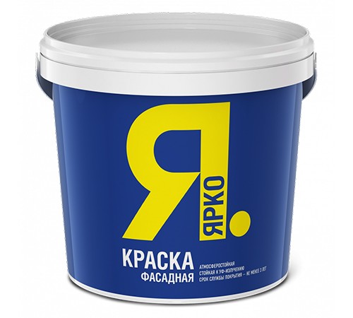 ЯРКО краска фасадная, белый, матовый 2,5кг ЯРКО краска фасадная, белый, матовый 2,5кг