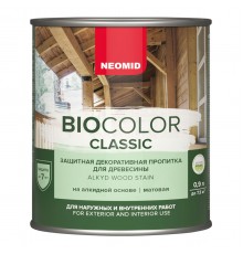 NEOMID BIO COLOR CLASSIC / НЕОМИД БИО КОЛОР КЛАССИК защитная декоративная пропитка на алкидной основе, орегон (0,9л)