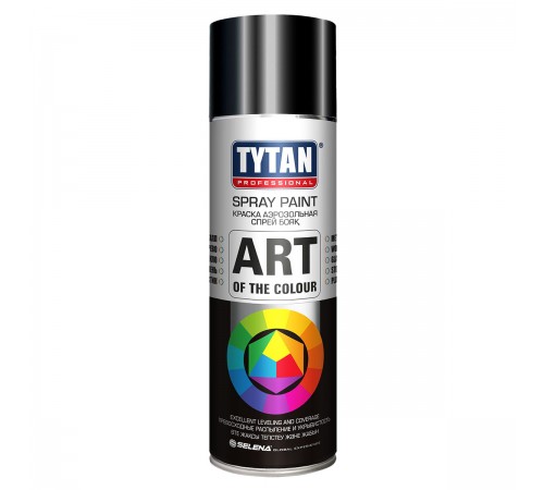 TYTAN PROFESSIONAL ART OF THE COLOR / ТИТАН ПРОФЕШИОНАЛ АРТ ОФ ВЕ КОЛОР краска аэрозольная, глянцевая, RAL9005, черный (400мл)