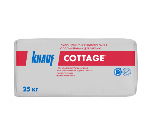 KNAUF COTTAGE / КНАУФ КОТТЕДЖНАЯ смесь цементная универсальная с полимерными добавками (25кг) KNAUF COTTAGE / КНАУФ КОТТЕДЖНАЯ смесь цементная универсальная с полимерными добавками (25кг)