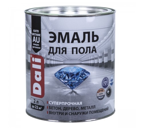 DALI / ДАЛИ эмаль для пола алкидно-уретановая моющаяся бежевый RAL 7032 9 л DALI / ДАЛИ эмаль для пола алкидно-уретановая моющаяся бежевый RAL 7032 9 л