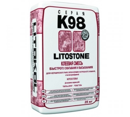 LITOKOL LITOSTONE K98 клей для плитки и керамогранита по ГОСТ Р 56387, серый (25кг) LITOKOL LITOSTONE K98 клей для плитки и керамогранита по ГОСТ Р 56387, серый (25кг)