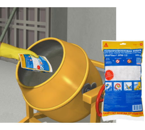 SIKA SIKAFIBER PPM 12 RU / СИКА СИКАФАЙБЕР микрофибра полипропиленовая для бетона белый 0,6 кг SIKA SIKAFIBER PPM 12 RU / СИКА СИКАФАЙБЕР микрофибра полипропиленовая для бетона белый 0,6 кг