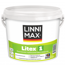 LINNIMAX LITEX 1 / ЛИННИМАКС ЛИТЕКС 1 краска для стен и потолков латексная водно-дисперсионная для внутренних работ глубокоматовая база 3 (2,35л)