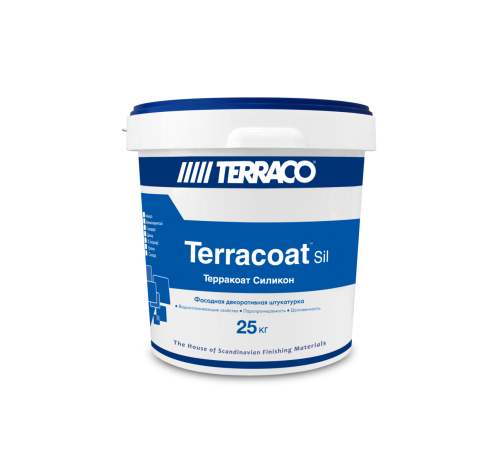 TERRACO ТЕРРАКОАТ МИКРО СИЛИКОНОВЫЙ рельефное штукатурное покрытие, эффект шуба (25кг)