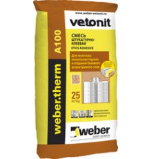 WEBER VETONIT A100 / ВЕБЕР ВЕТОНИТ А100 смесь штукатурно-клеевая усиленная для теплоизоляции 25 кг