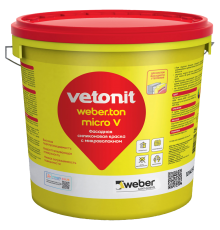 WEBER VETONIT TON MICRO V / ВЕБЕР ВЕТОНИТ ТОН МИКРО краска фасадная водно-дисперсионная силиконовая с микроволокном 0000 25 кг