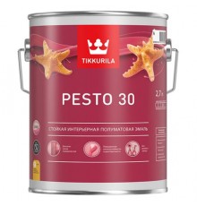 TIKKURILA EURO PESTO 30 эмаль алкидная для вн работ, п мат, баз А (2,7л)
