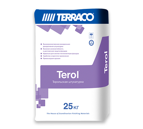 TERRACO TEROL DECOR WHITE штукатурка декоративная минеральная, короед, зерно 2 мм, серая (25кг) TERRACO TEROL DECOR WHITE штукатурка декоративная минеральная, короед, зерно 2 мм, серая (25кг)