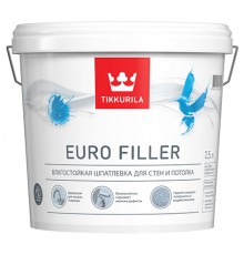 TIKKURILA EURO FILLER шпаклевка влагостойкая, для стен и потолков (2,5л)